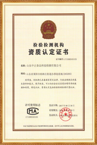 山东中正食品科技检测有限公司